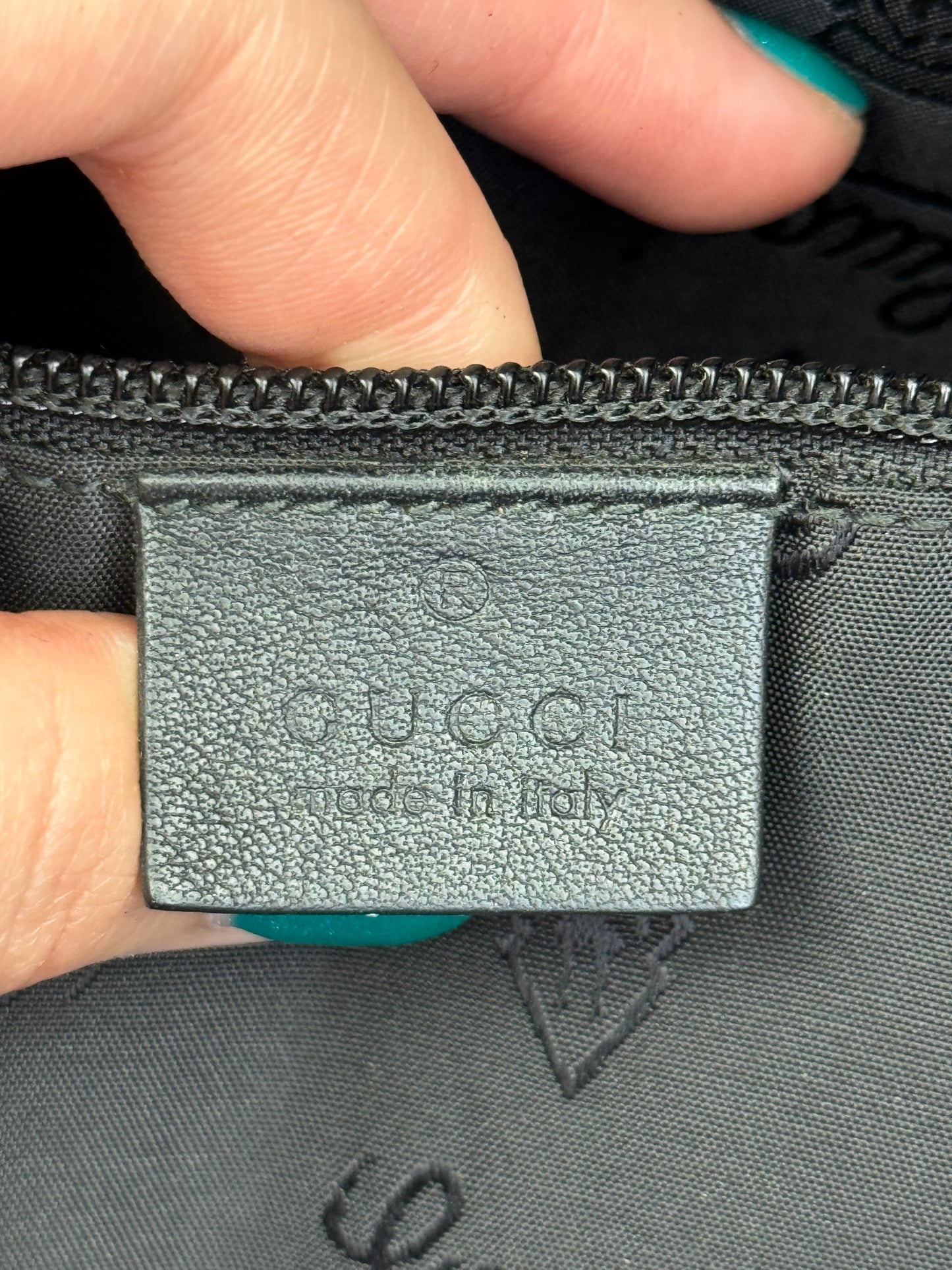 Gucci Briefcase Monogram GG Leather Black