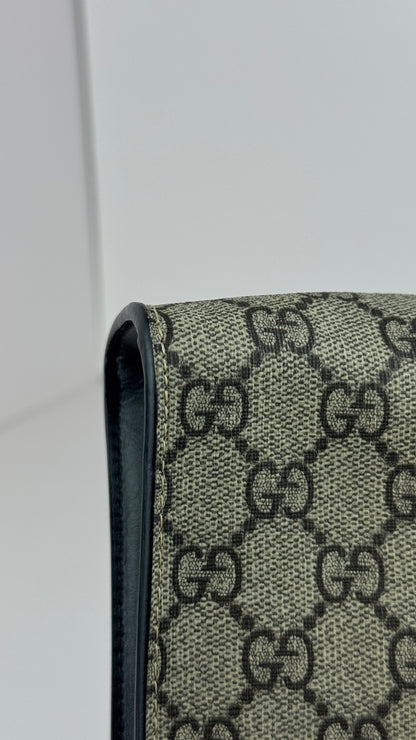 Gucci Clutch GG Supreme Pouch Web Ophiadia Dark
