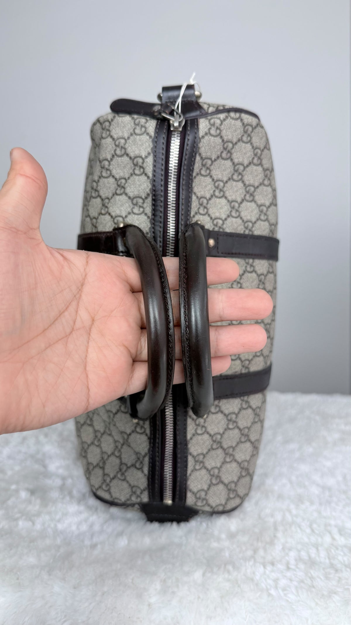 GUCCI Joy Boston GG Supreme Coated canvas Brown