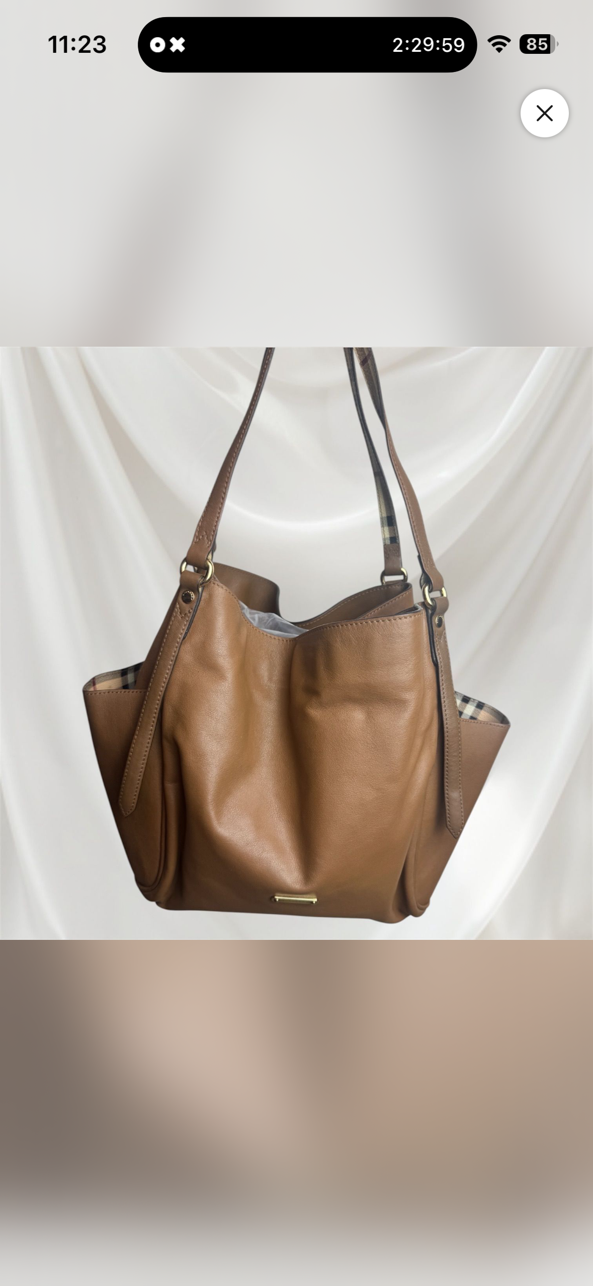 Burberry Haymarket all leather