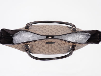 Gucci Joy Tote GG Supreme Coated Canvas Dark Brown