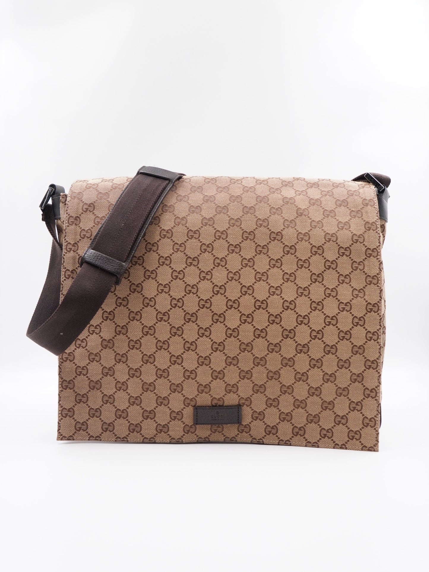 GUCCI GG Canvas Flap messenger Large (Vintage)