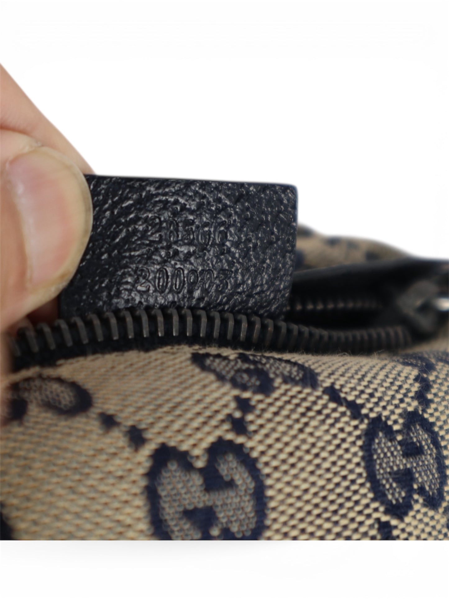 Gucci Vintage Double Belt Bag GG Canvas