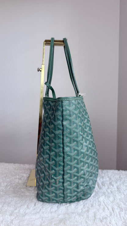 GOYARD Saint Louis Tote Coated Canvas PM Green