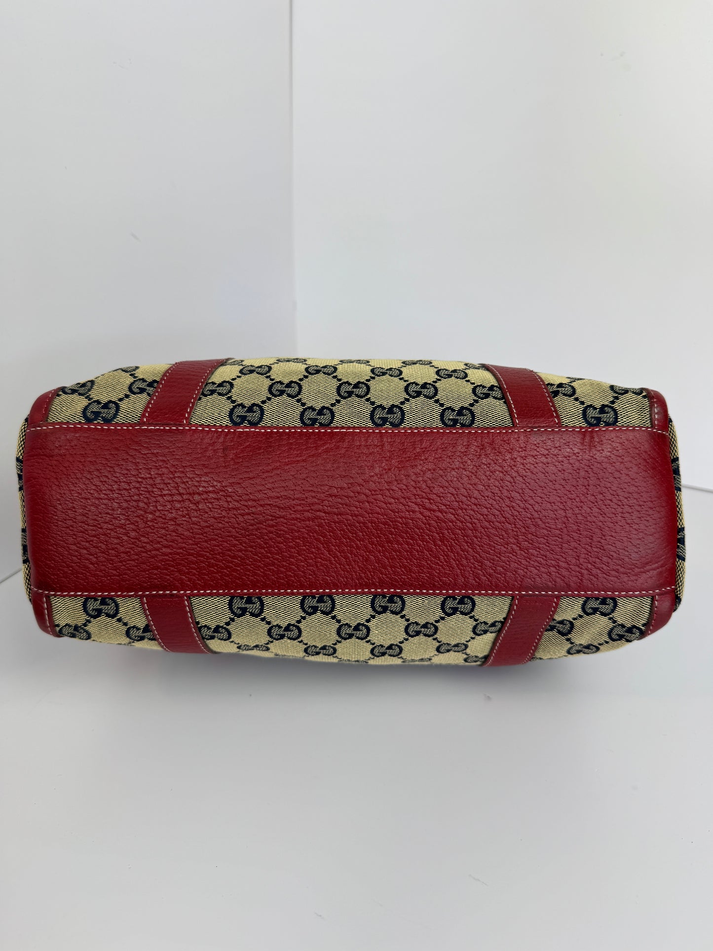 Gucci GG Canvas Boston Navy and red