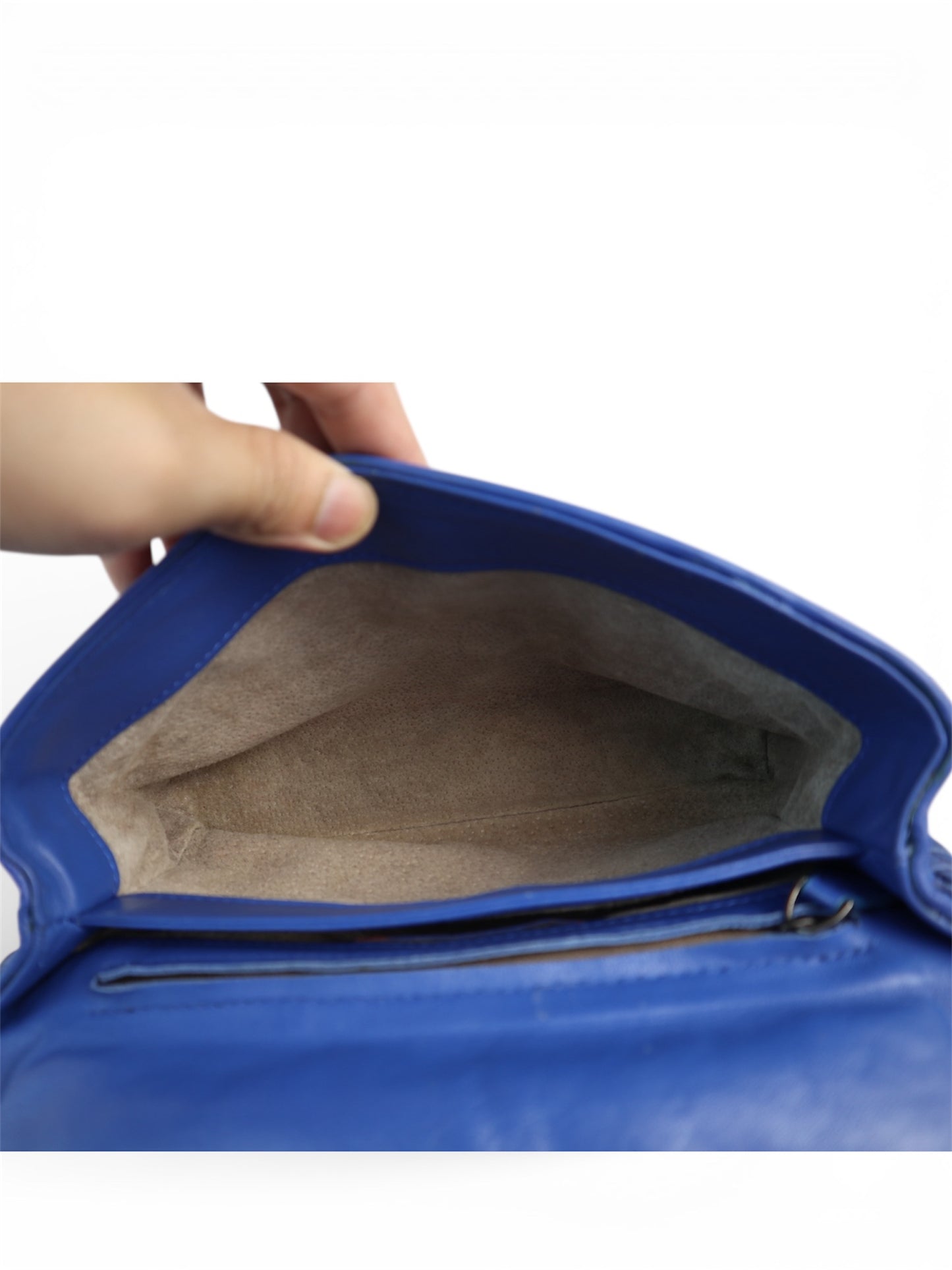 Bottega Veneta Nappa Intrecciato Large Olimpa Bag Blue