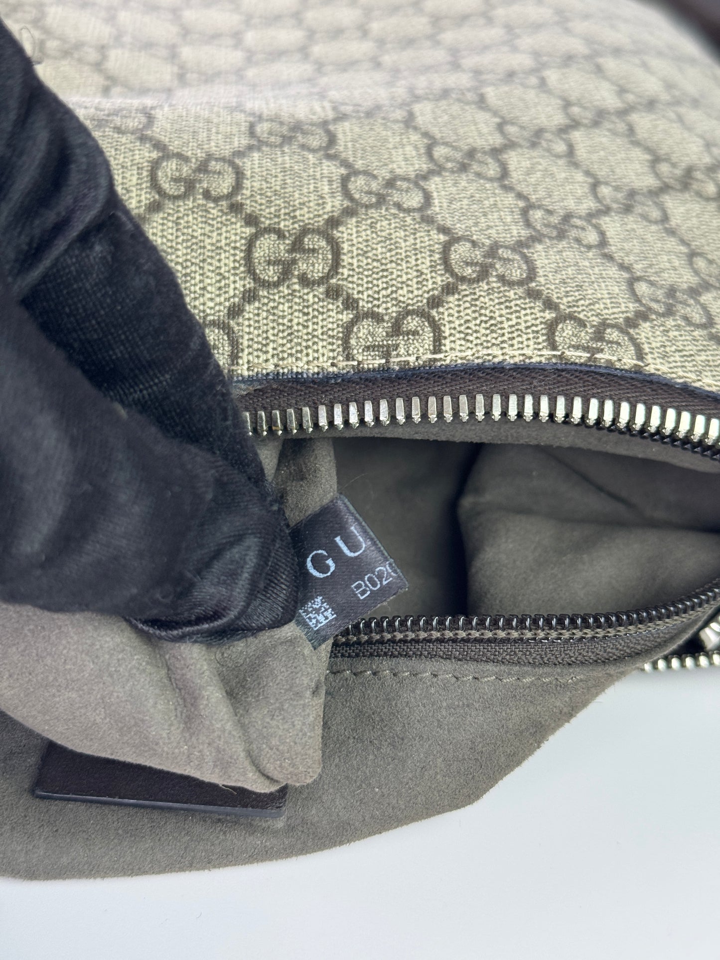 Gucci Front Zip Messenger Dark Brown GG Coated Canvas