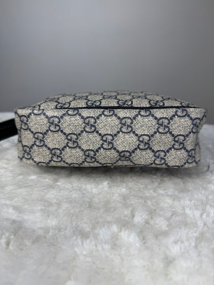 GUCCI Front Zip Small Gg Suprme Coated canvas Navy