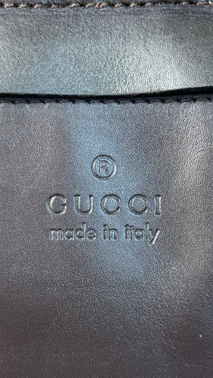 Gucci GG Canvas Tote Shoulder Bag Brown (Vintage)