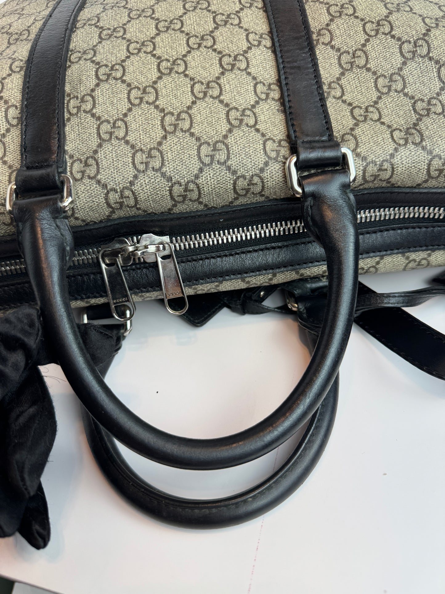 GUCCI Eden Briefcase GG Supreme Canvas Bag