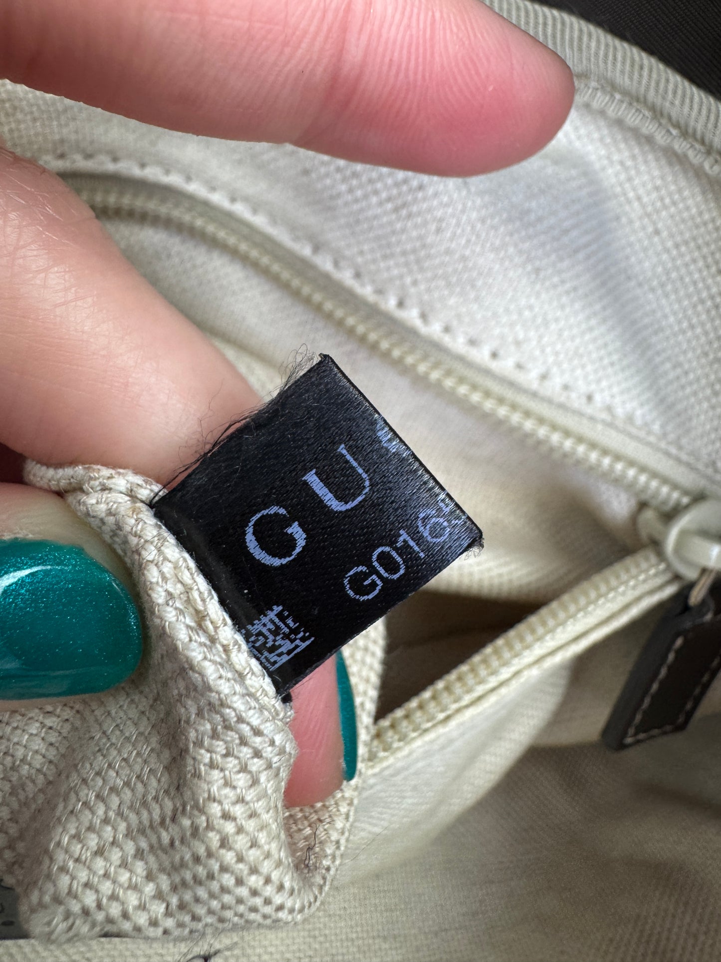 Gucci Buckle Backpack GG Coated Canvas Medium