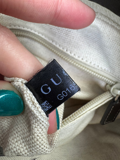 Gucci Buckle Backpack GG Coated Canvas Medium