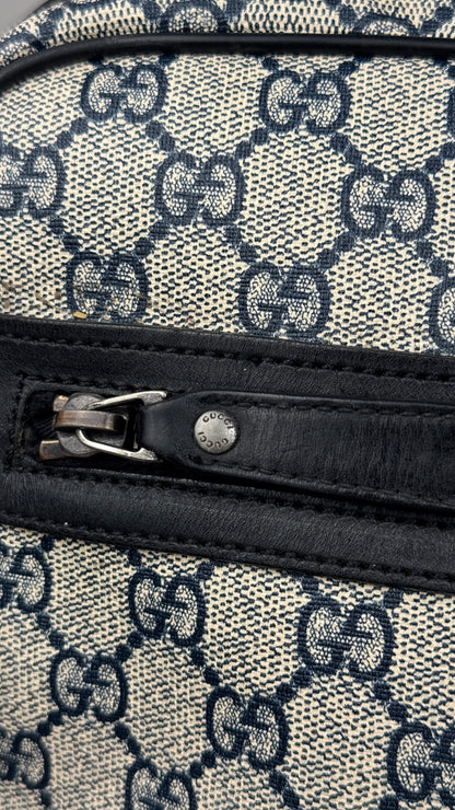 Gucci Front Zip Messenger Navy