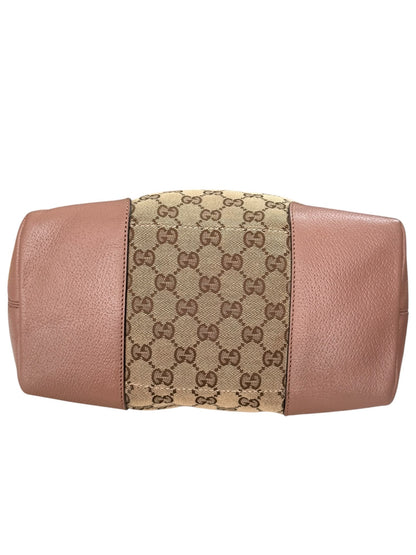 Gucci Bree convertible top handle bag GG Canvas medium pink