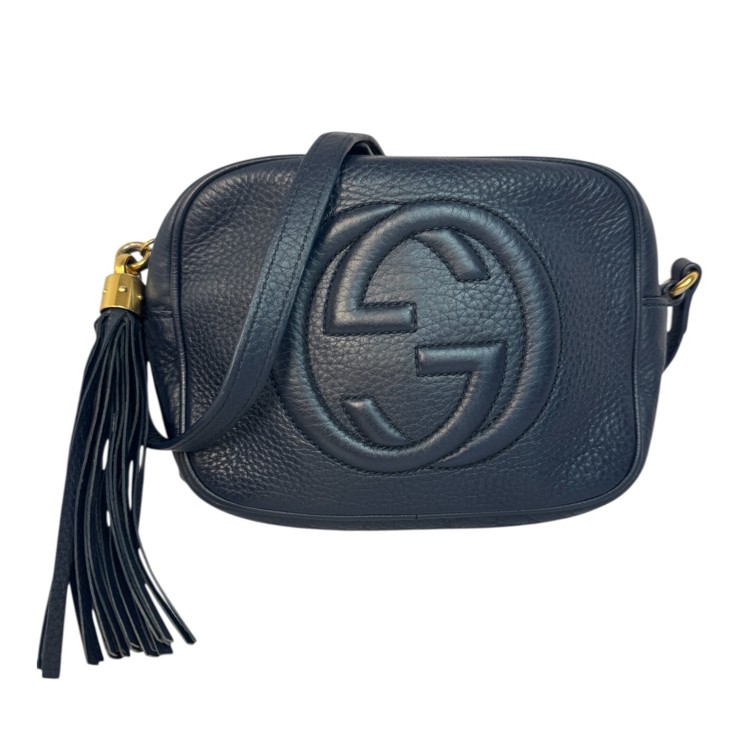 Gucci Soho Disco Camera bag in Navy leather Crossbody