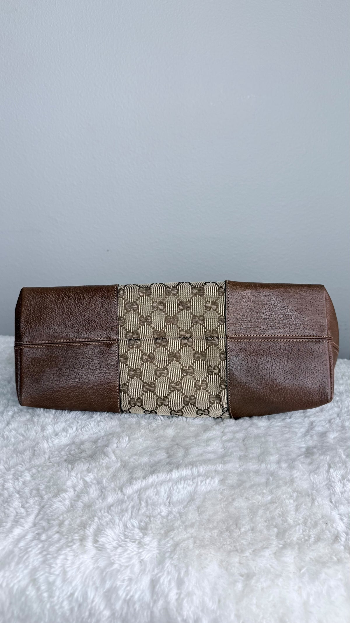 GUCGI Bree Tote GG Canvas Brown