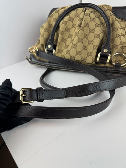 GUCCI Sukey Crossbody With Strap GG Canvas
