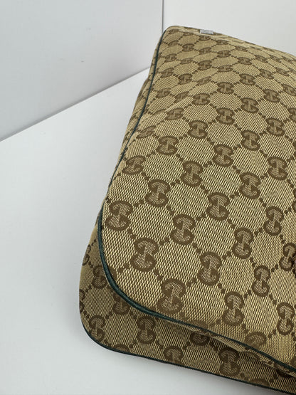 Gucci Hobo Shoulder Bag Sherry Line Strap Green