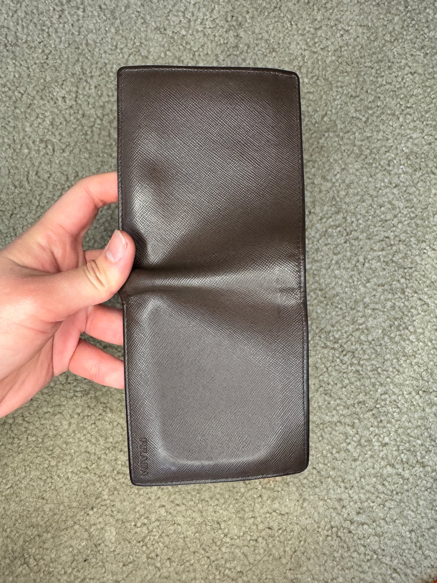 Prada saffiano men brown