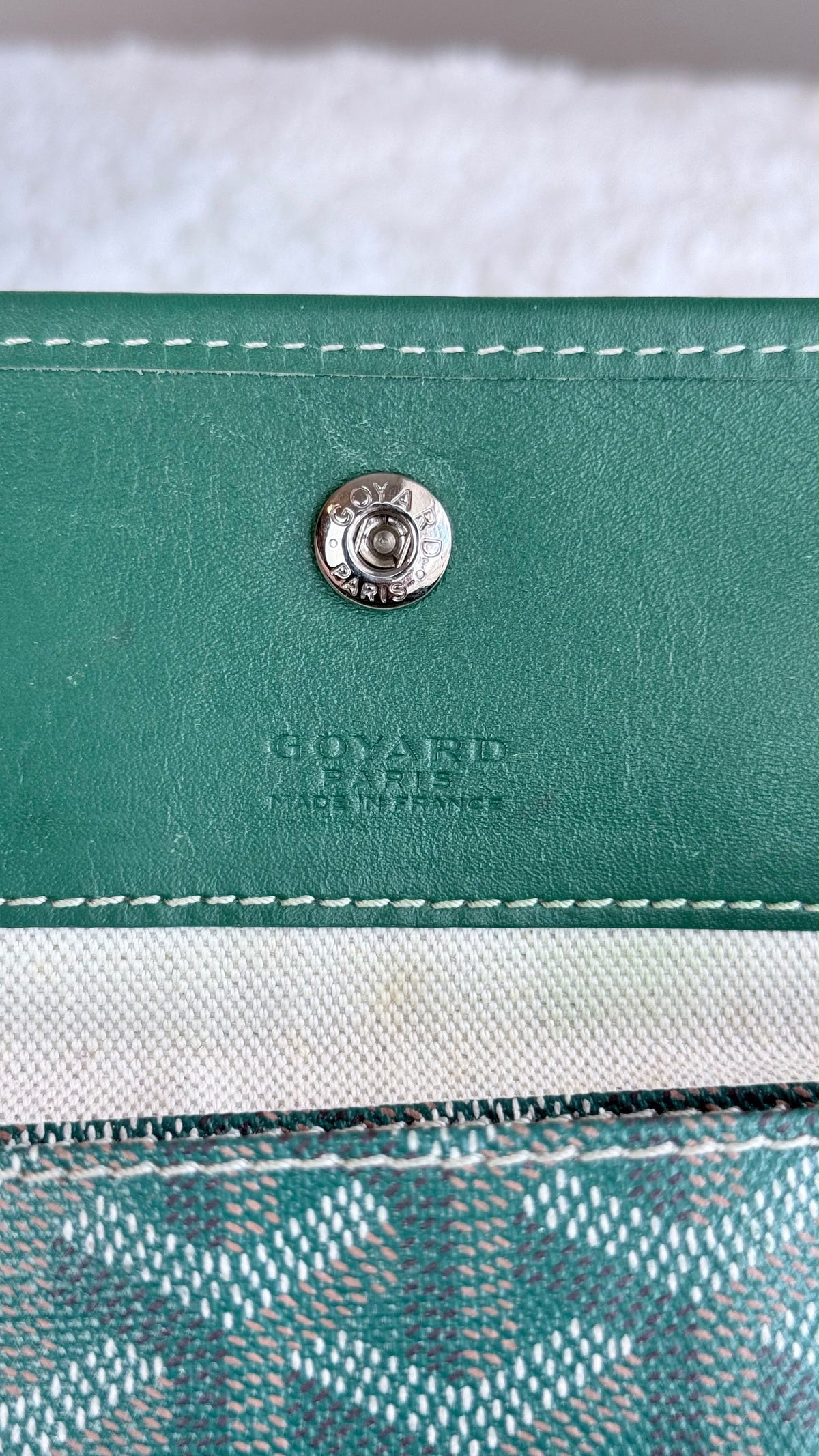GOYARD Saint Louis Tote Coated Canvas PM Green