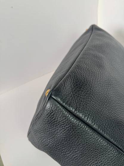 PRADA Vitello Daino Double Pocket Leather Black