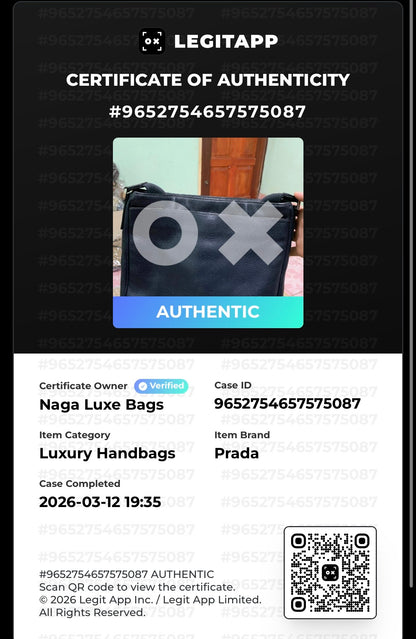 PRADA Pocket Leather Messenger Navy