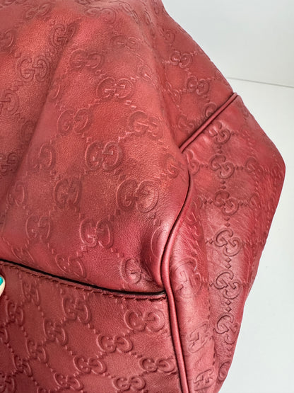 Gucci Sukey Large GG Monogram Leather Burgundy