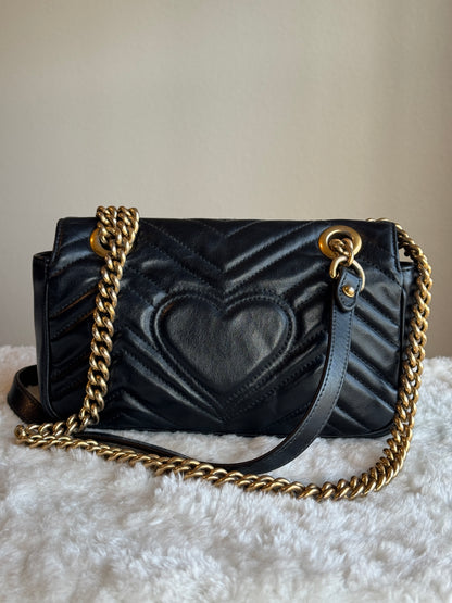 GUCCI GG Marmont Flap Matelasse Leather Small