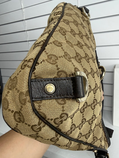 Gucci d ring hobo GG Canvas