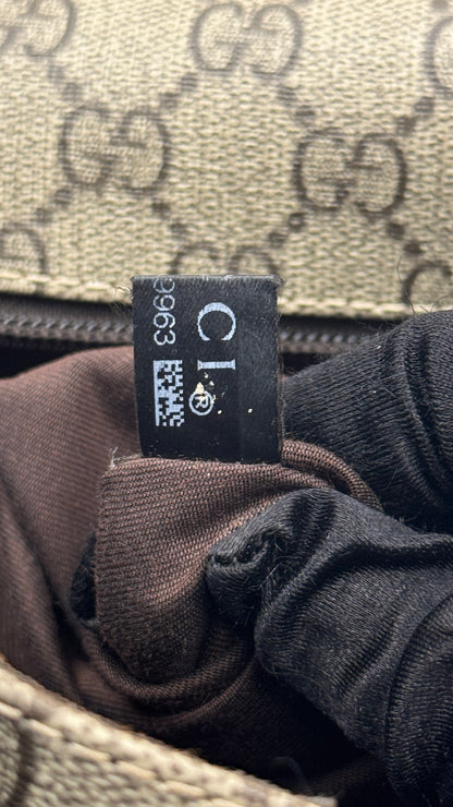 Gucci Messenger Web Strap Coated Canvas Bag