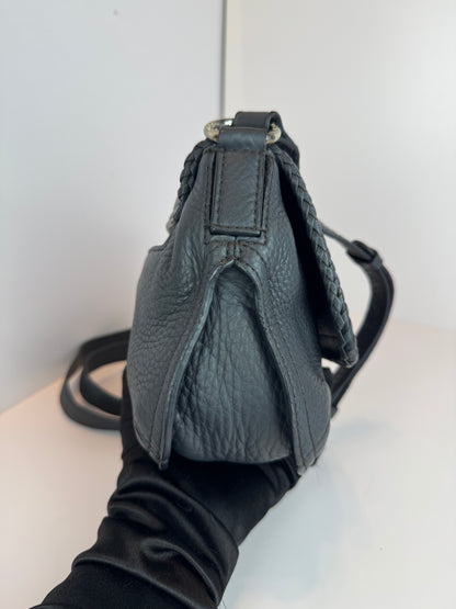 Mcm Leather flap crossbody Dark grey
