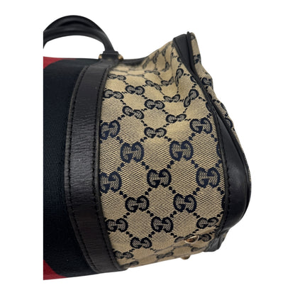 Authentic Gucci Boston GG Canvas Navy Blue