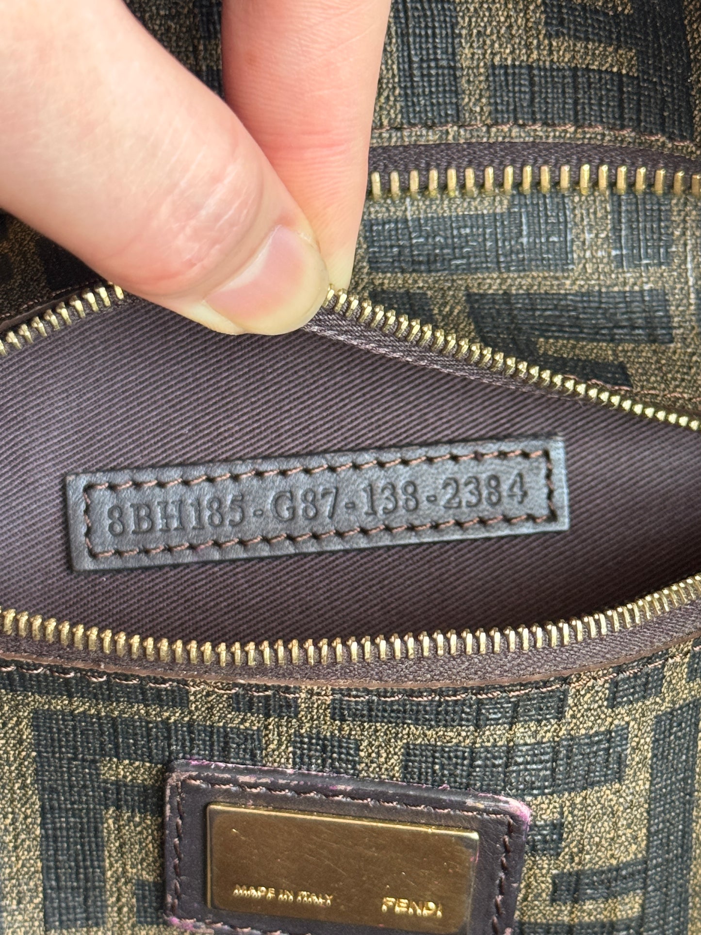 FENDI Roll Tote Zucca Coated Canvas Medium
