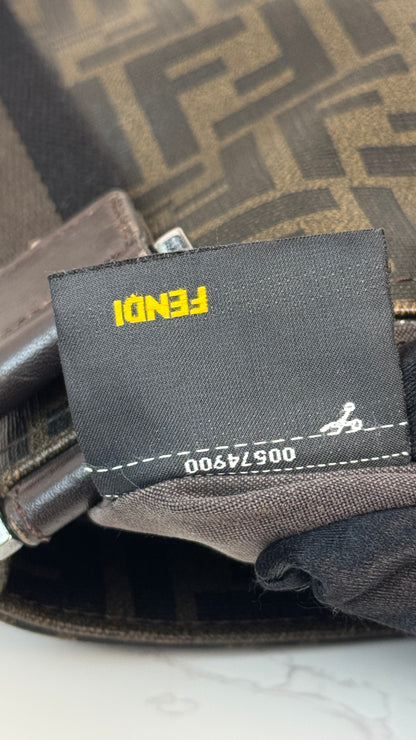 Fendi Zucca Canvas Crossbody Brown