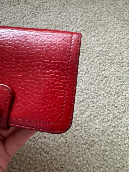 Prada leather Red wallet