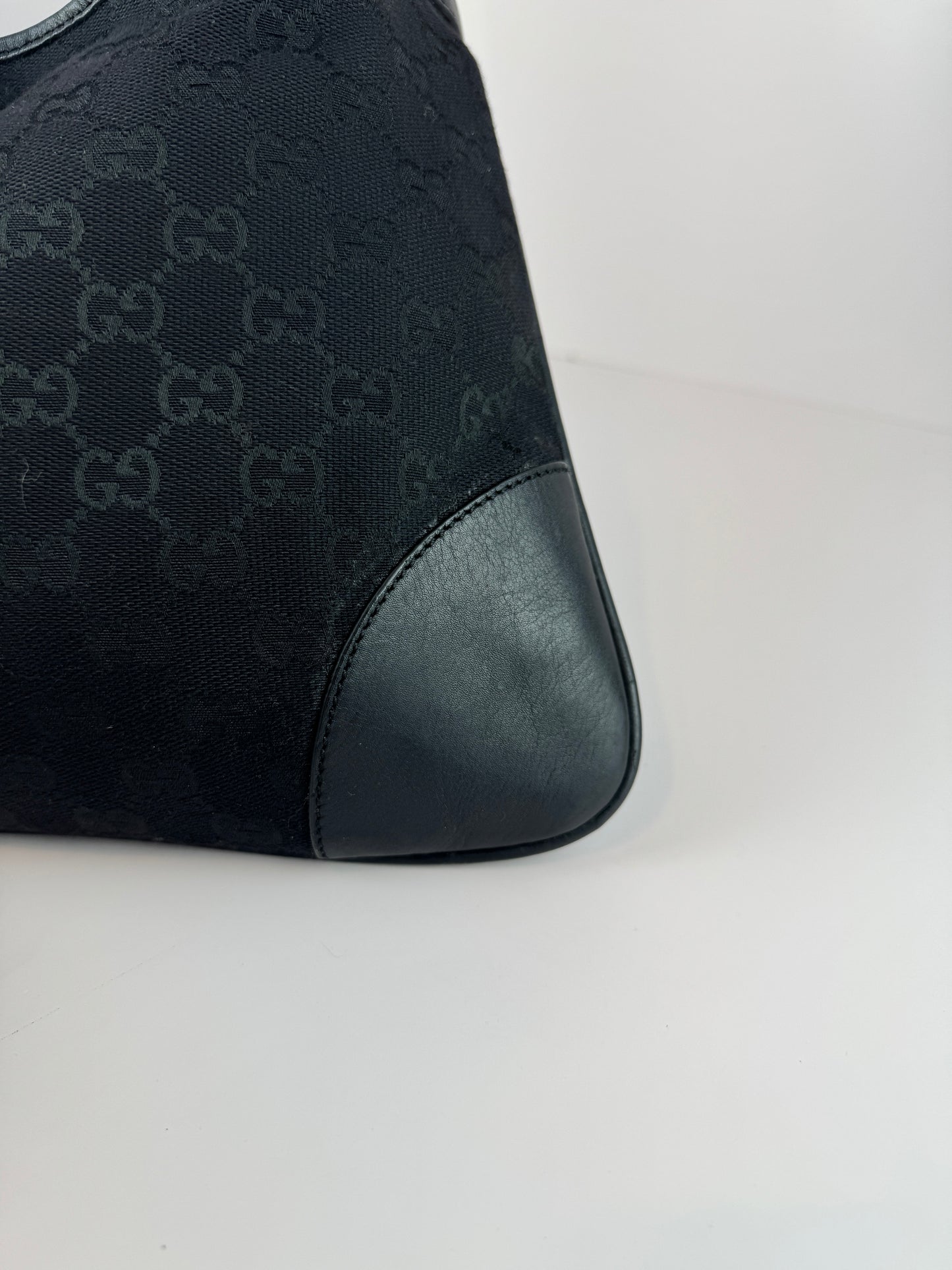 GUCCI Lobster Clasp Jackie O Hobo  Shoulder monogram Black