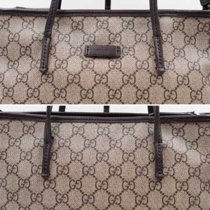 Gucci Small Tote W Strap GG Coated Canvas Brown