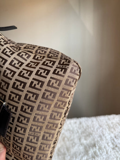 FENDI Zucchino Mama Canvas Dark brown