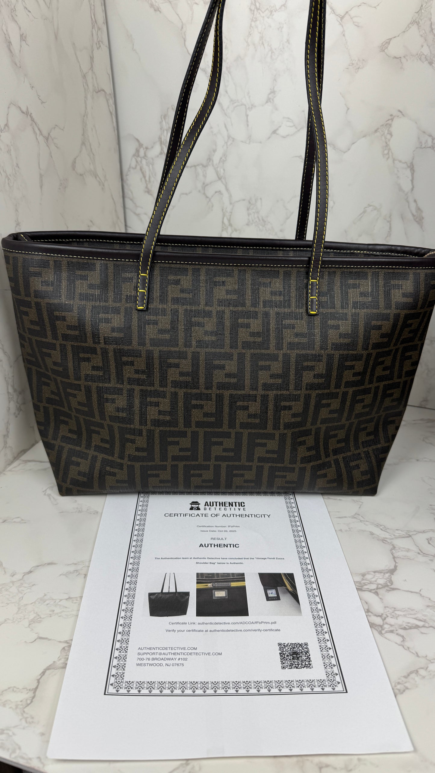 Fendi Zucca Canvas Tot Bag