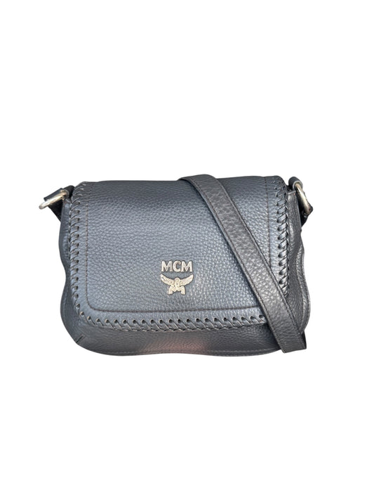 Mcm Leather flap crossbody Dark grey