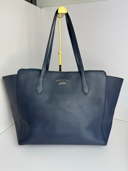 Gucci Swing Tote Leather Blue
