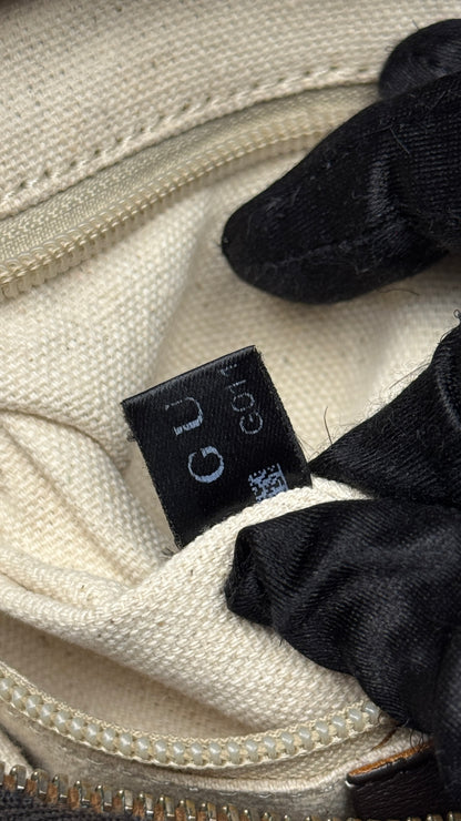 Gucci Half Moon Shoulder GG Canvas Brown