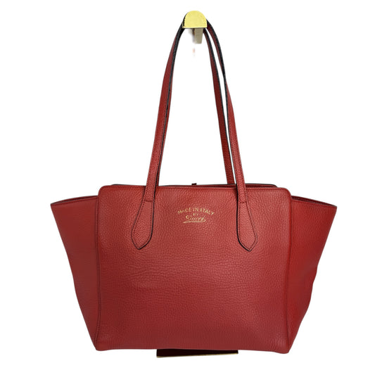 Gucci Swing Tote Leather Red