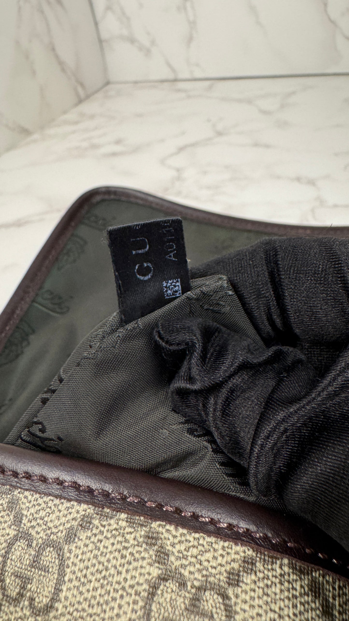 Gucci Flap Messenger Coated Canvas Monogram Brown