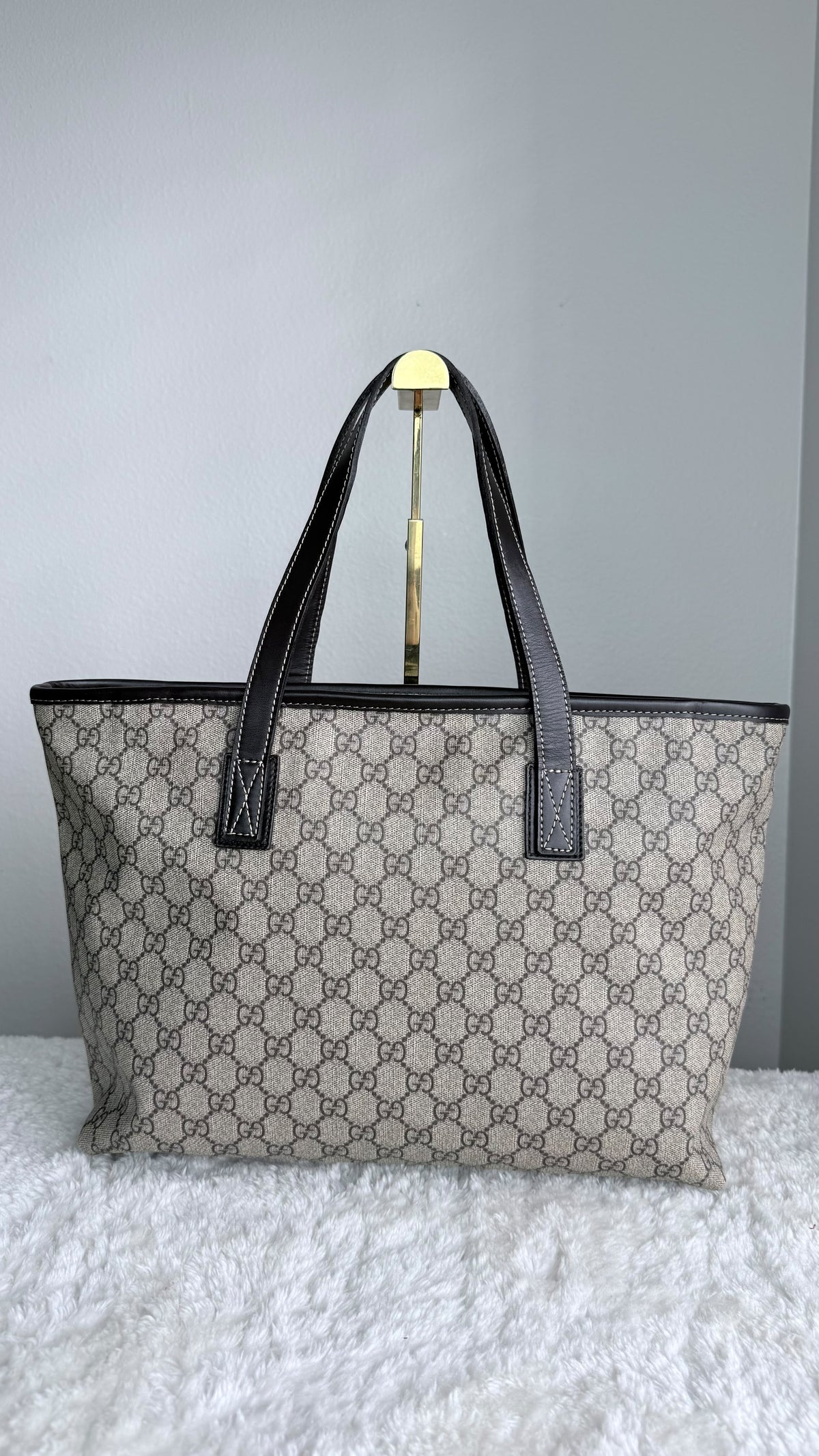 GUCCI Tote Medium GG Supreme Dark brown