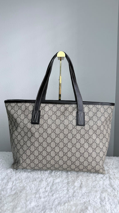 GUCCI Tote Medium GG Supreme Dark brown
