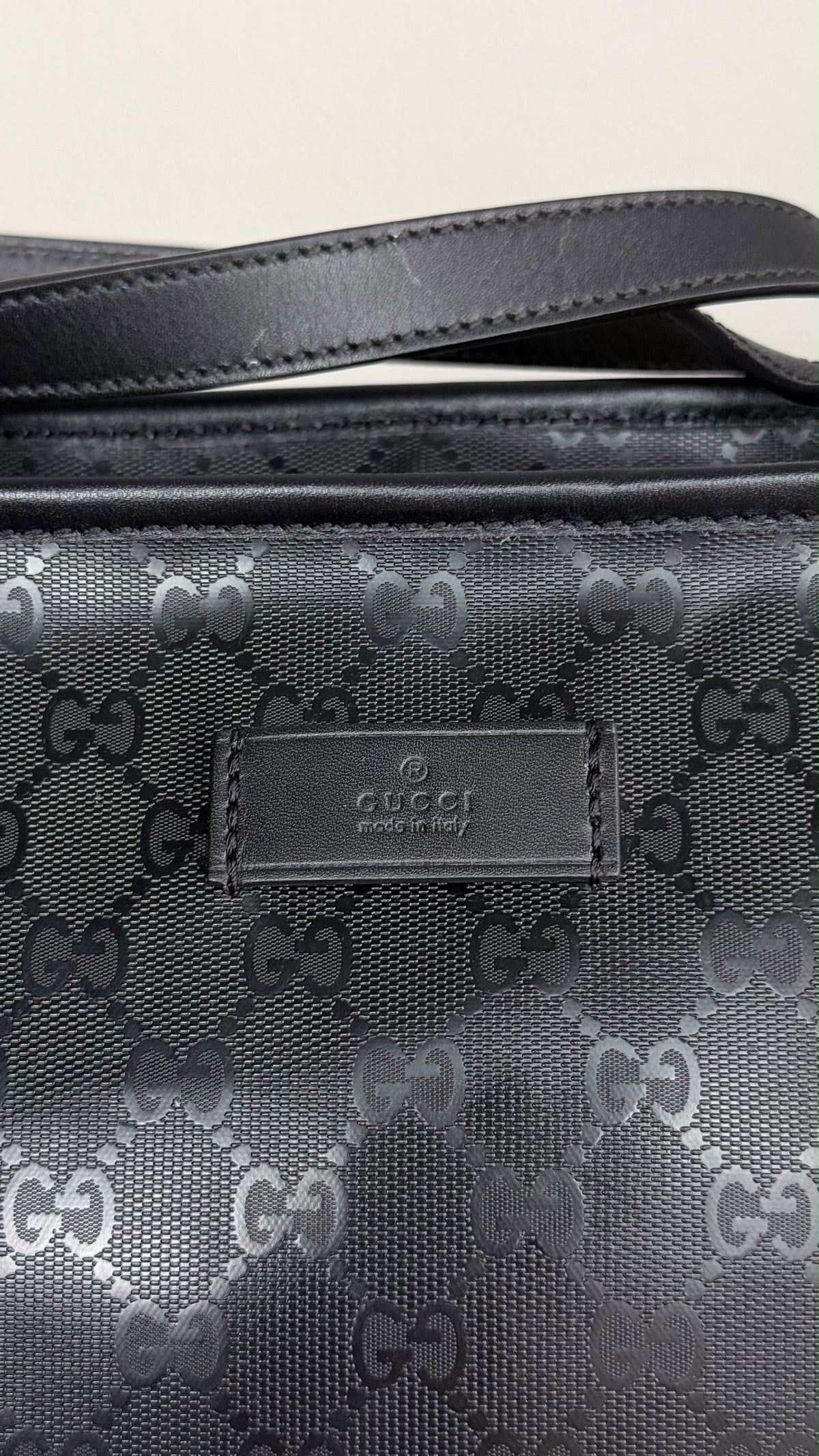 GUCCI Tote Medium GG Supreme Emprine Black Monogram