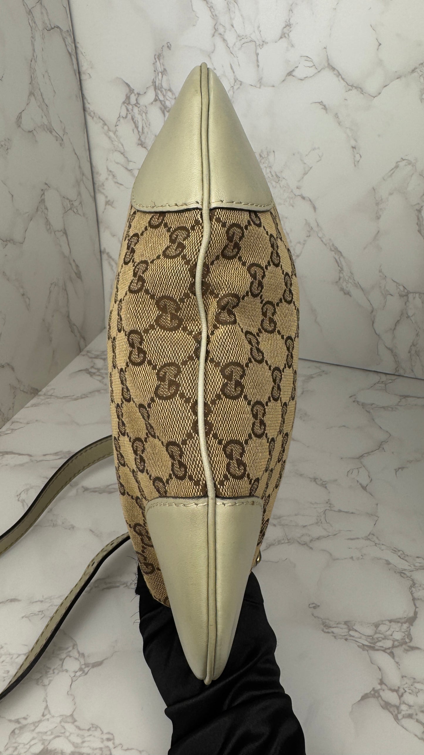 Gucci Mayfair GG Canvas Crossbody with Web Ribbon Signature