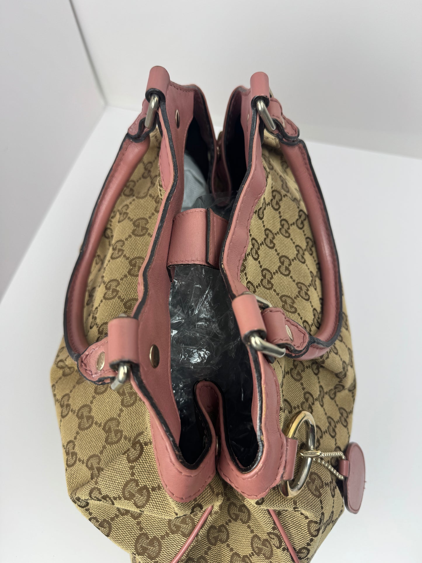 Gucci Sukey Hobo Shoulder GG Canvas Pink
