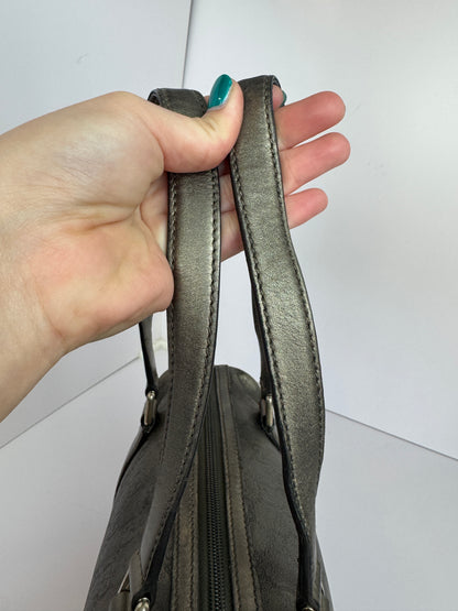 Gucci Boston Embossed Leather Monogram Grey